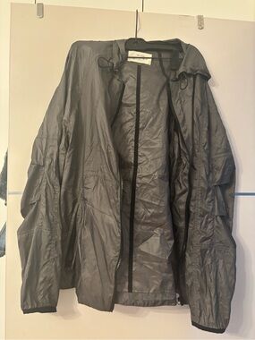 ZARA Lightweight Gray Hooded Rain Jacket size M worn once